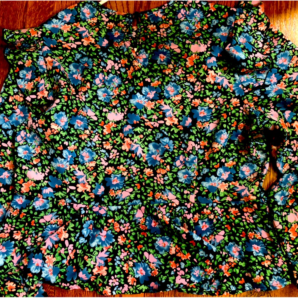 Black Floral Blouse